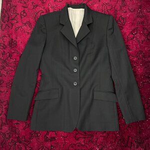 Marigold Equestrian Wool Hunt Coat Size 14 Black